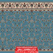 سجاده فرش کاشان برای حسینیه و نمازخانه طرح افشان - زمینه آبی
