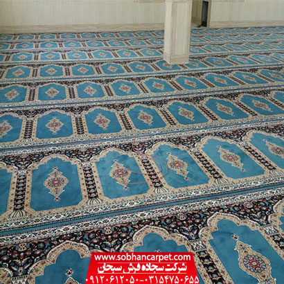 مسجد فرش شده توسط شرکت سجاده فرش سبحان